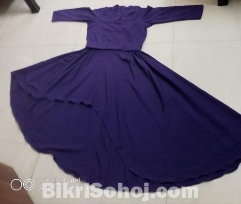 Stylish gown frock with belt